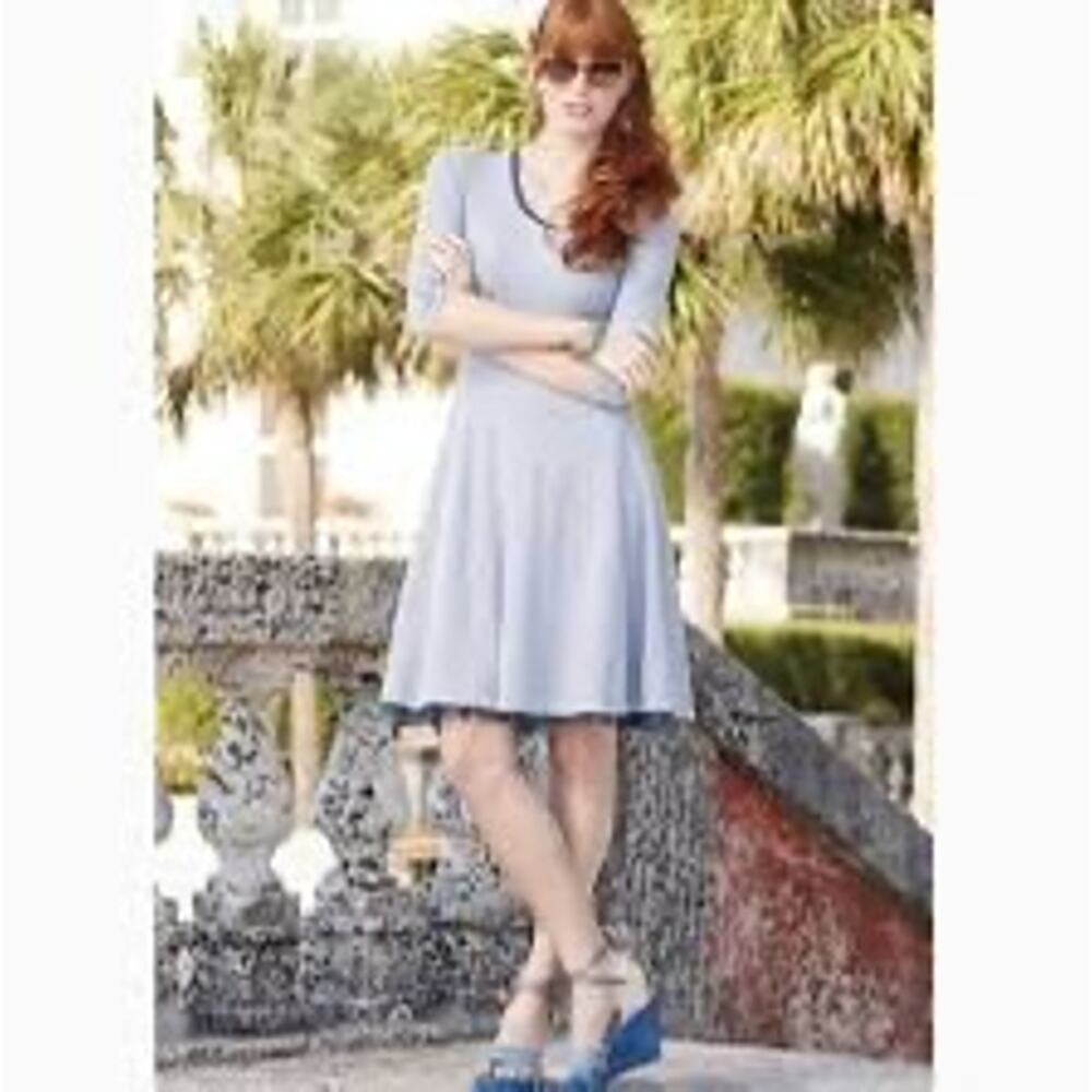 Matilda Jane Between The Lines Knit Dress Tulle Lined blue stripe Woman’s M